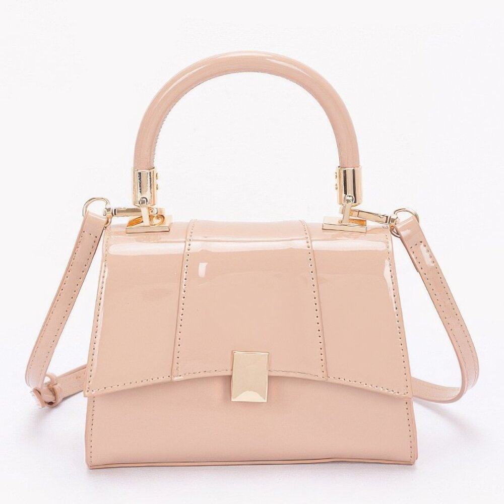 Enamel Flap Crossbody Bag